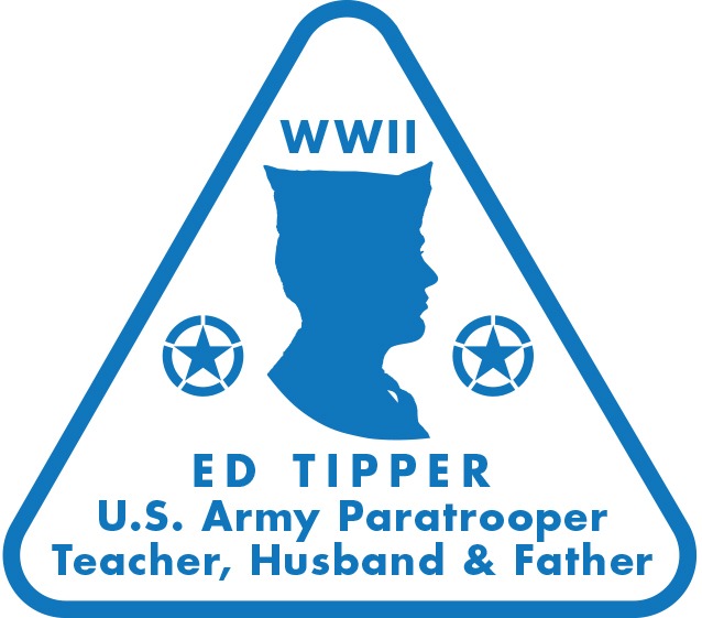 Silhouette of man in a blue triangle  